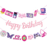Y2k 2000s Birthday Party Banners Hot Girls Pink Birthday Party