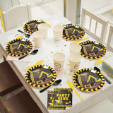 96pcs Construction Birthday Party Supplies Construction Theme Paper