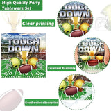 96 Pcs Football Party Paper Plate and Napkins Supplies Disposable