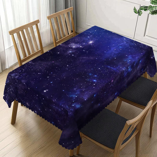 JEPFEIXIA Galaxy Universe Rectangle Tablecloth 60x104 Inch Starry