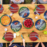 96Pcs Cricket Birthday Party Decoration Sports Theme Ball Plates and