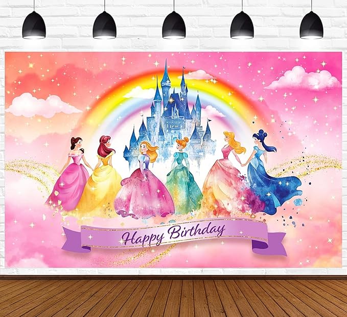Princess Birthday Party Decorations 6x4ft Princess Party Decorations