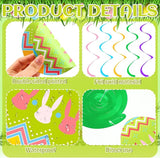 72 Pcs Easter Egg Hanging Swirl Ceiling Decorations Hanging