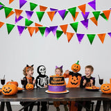 Halloween Party Decorations Metallic Fabric Green Orange Purple