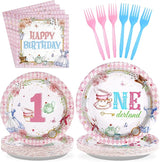 96Pcs Onderland First Birthday Party Supplies Onederland 1st