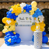 Royal Blue Yellow bridal shower lemon theme balloon arch kit with