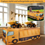 4Ft Construction Vehicle Table Cloth,Construction Birthday