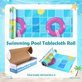 Swimming Pool Plastic Tablecloth Roll 100 Ft x 54 Inch Pool Party