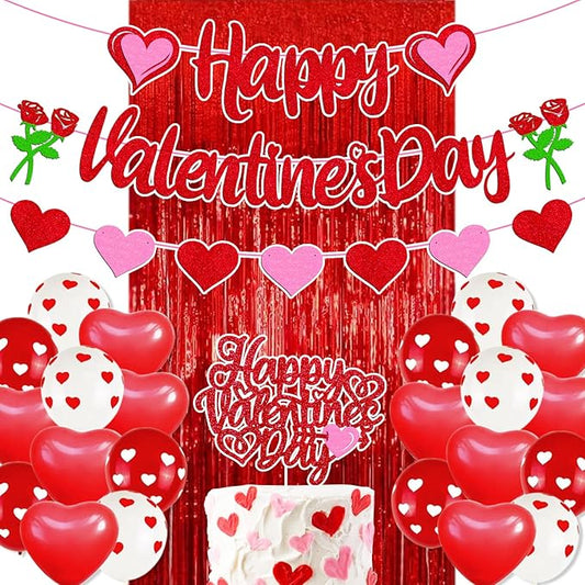 27 PCS Valentine's Day Party Decorations Happy Valentine's Day