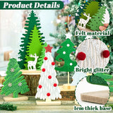Christmas Table Decorations 7PCS Mini Christmas Trees Felt