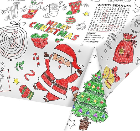 2 Pack Christmas Decorations Disposable Christmas Coloring