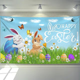 Happy Easter Banner XtraLarge 72x44 Inch Easter Backdrop for
