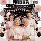 Retirement Party Decorations for Women Rose Gold Retirement Crown