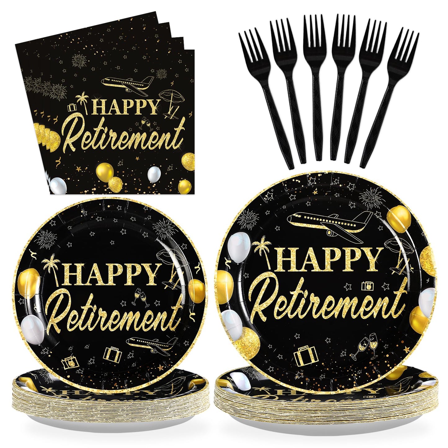 Grencian 96Pcs Gothic Birthday Party Supplies Goth Skeleton Birthday