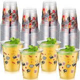 50 Pcs Movie Night Cups 12 oz Plastic Movie Theme Glasses Clear