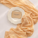 Keketoarrange 6pcs Deep Beige Cheesecloth Table Runner Rustic Boho