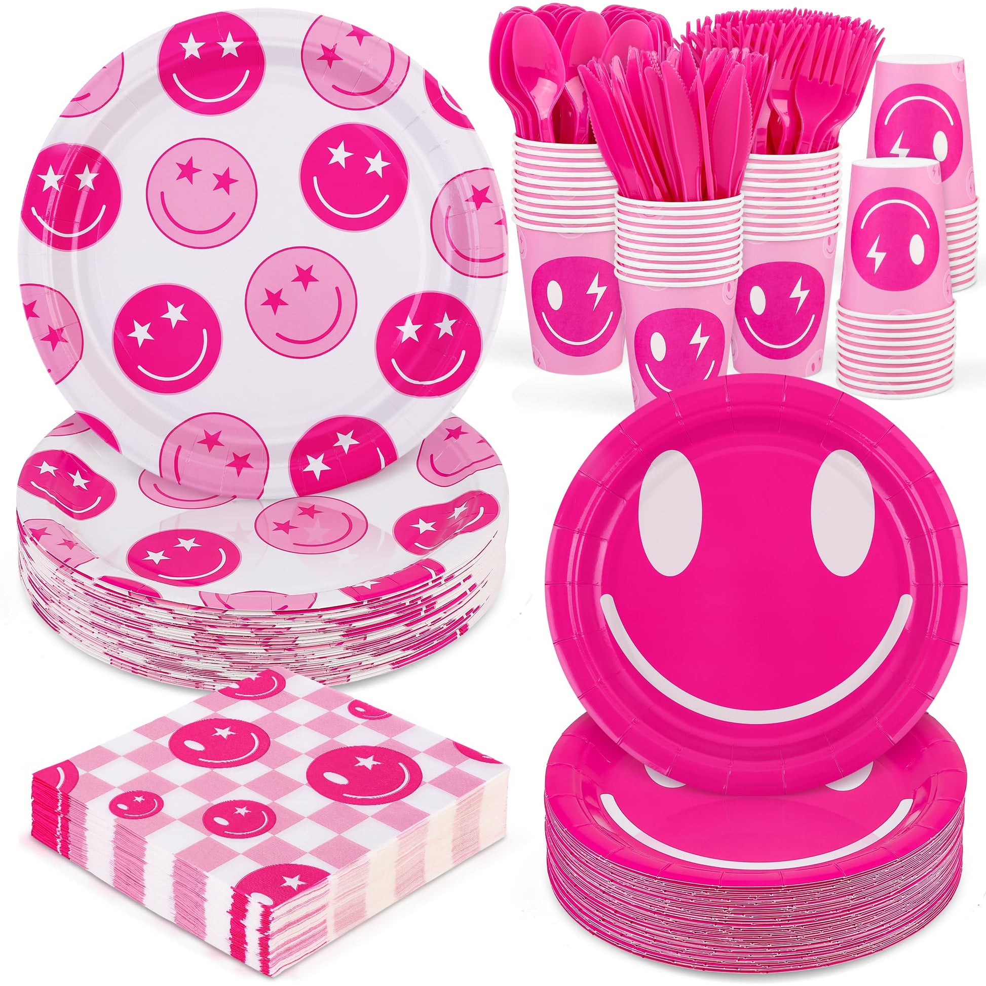durony 350 Pcs Preppy Birthday Decorations 50 Guest Disco Cowgirl