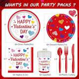 350PCS Valentine's Day Party Supplies for 50 Guests Valentine's Day