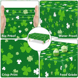 4 PCS St Patricks Day Decorations, Plastic 108" X 54" Irish St