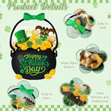 50 Pcs St Patrick's Day Gift Bags Black Cauldron Plastic Pouches