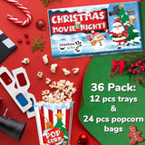Movie Night Christmas Party Supplies 36ps Christmas Movie Night
