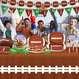 99PCS Football Party Tableware Supplies,Set of 24 Football Plates