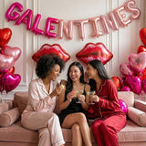 Galentine's Day Bestie Party Decorations with Red Hot Pink Heart