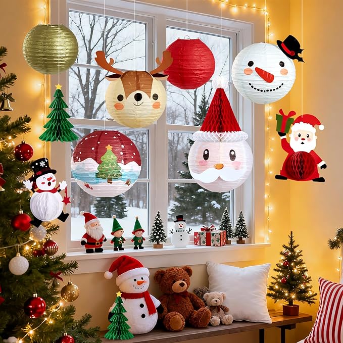 Christmas Paper Lanterns Hanging Classroom Christmas Decorations