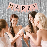 5 Pack Silver Backdrop Curtain Party Decorations Foil Fringe Backdrop