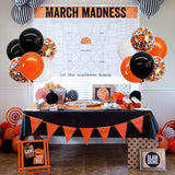4 Set Halloween Balloons Black Orange Confetti White Balloon Stand
