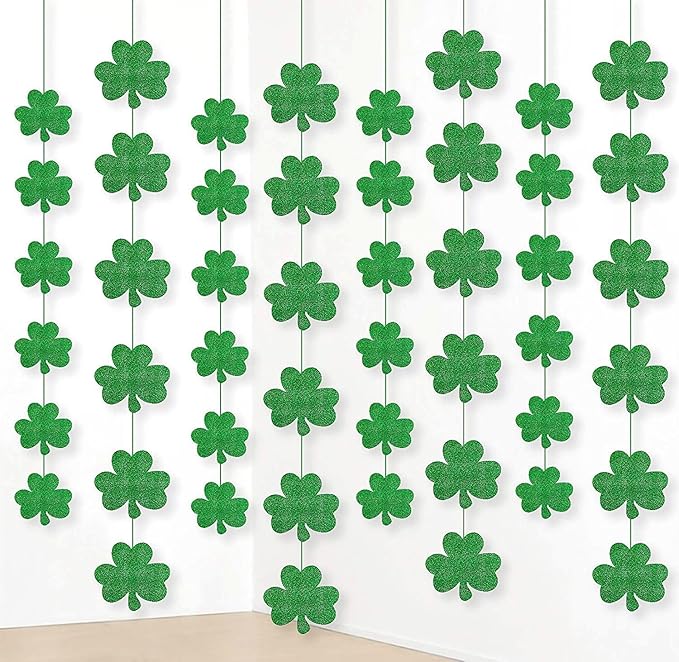12PCS St Patrick's Day Shamrock Decorations Lucky One Birthday