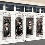 4 Pcs Halloween Gothic Banner 3D Changing Face Moving Portrait