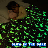 inhand Dinosaur Toys for Kids Glow in The Dark Dinosaur Blanket