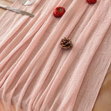 Keketoarrange 6pcs Pink Table Runner Cheese Cloth Rustic Gauze