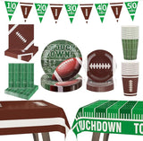 Football Party Decorations Set for 24 Disposable Paper Plates and