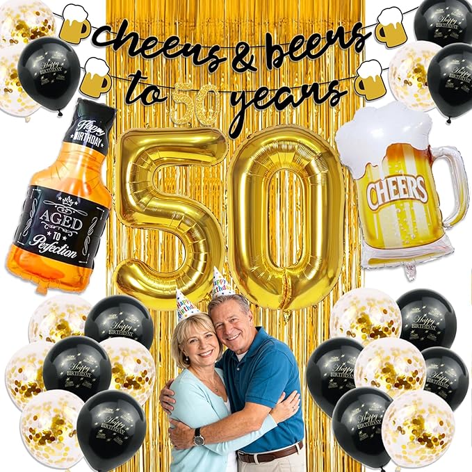 50th Birthday Decorations Cheers to 50 Years Party Decorations for