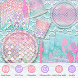 Mermaid Birthday Decorations 147Pcs Mermaid Party Supplies Serves 24
