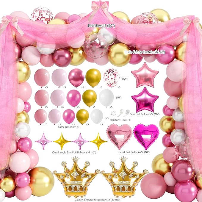 Princess Birthday Party Decorations Pastel Floral Castle Party