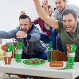 175 Pcs Football Tableware Set Serves 25 Football Themed Disposable