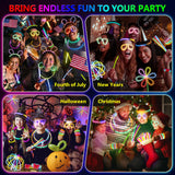 BUDI 467Pcs Glow Sticks Party Favors for Kids Adults Glow in the Dark