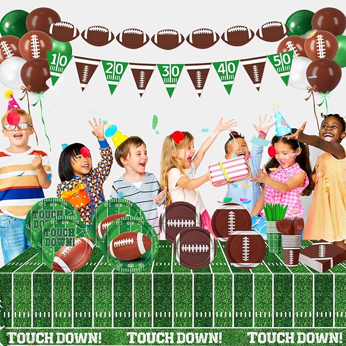 Football Party Decorations Includes Plates Napkins Cups Banner