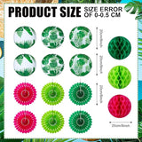 18 Pcs Summer Tropical Party Decoration Palm Leaf Hanging Paper