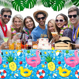 Thyle 3 Pcs Pool Party Tablecloth Plastic Summer Beach Table Cover 54