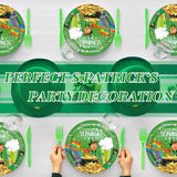 210 Pcs Happy St Patrick's Day Party Supplies Plates Napkins Cups