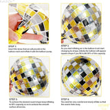 KatchOn, Multicolor Disco Ball Balloons - 22 Inch, Pack of 6 | 4D