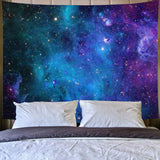 Lahasbja Galaxy Tapestry Blue Starry Sky Universe Space Tapestries