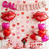 Galentine's Day Bestie Party Decorations with Red Hot Pink Heart