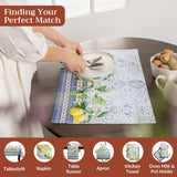Maison d' Hermine Placemats Set of 4 100% Cotton Washable Cloth Place