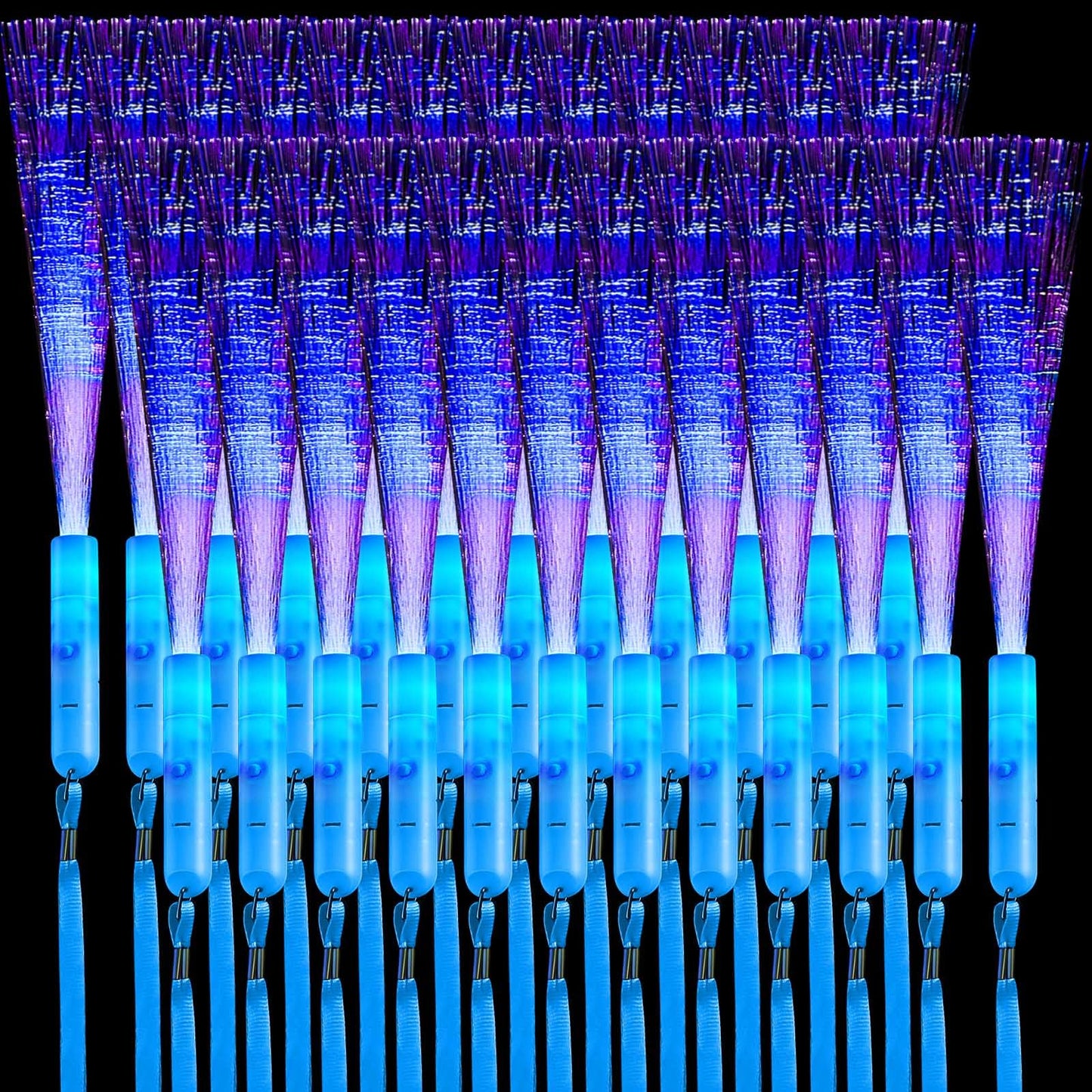 Zhanmai 24 Pieces Upgraded Glow Fiber Wands Sticks K-pop Concert LED