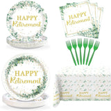 98PCS Sage Green Retirement Party Decorations Greenery Happy
